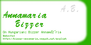 annamaria bizzer business card